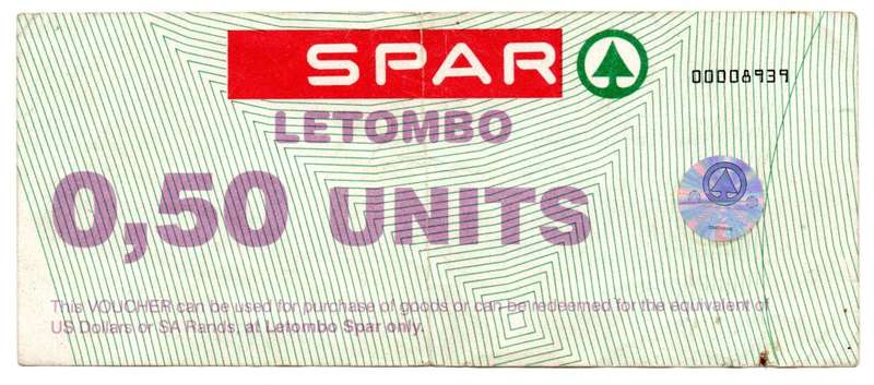 Zimbabwe Spar Letombo 0,50 Units Coupon