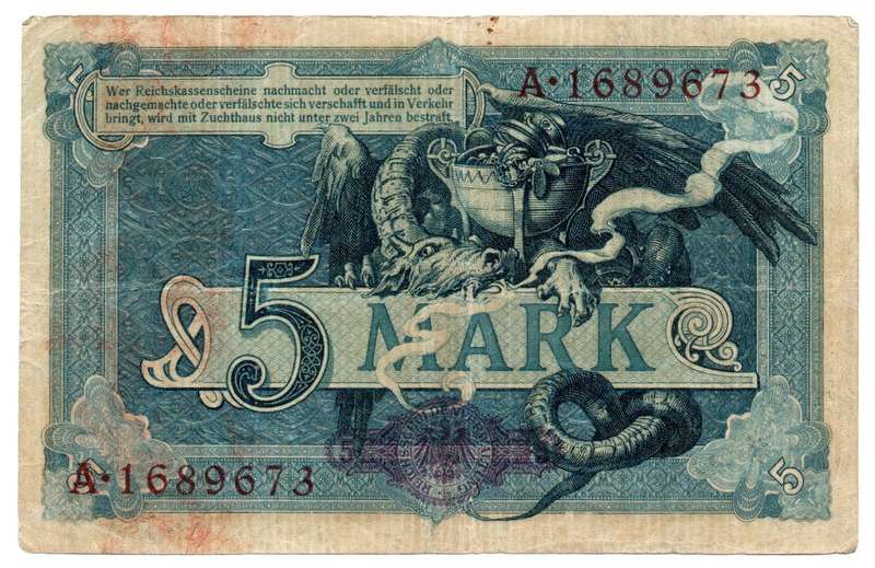 1904 German Berlin 5 Mark Pick#8b