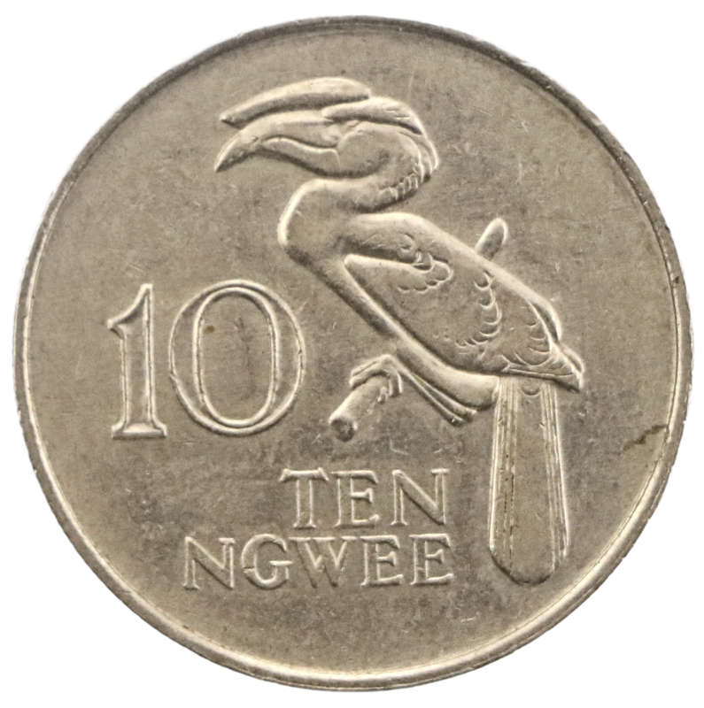 1972 Zambia 10 Ngwee KM#12