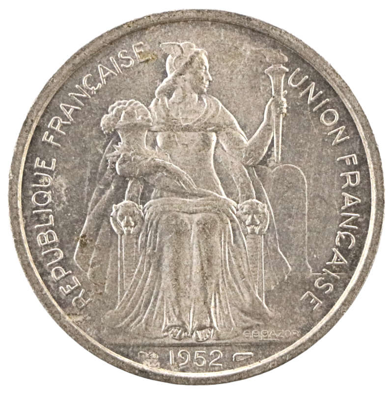 1952 France (French Polynesia) 5 Franc KM#4