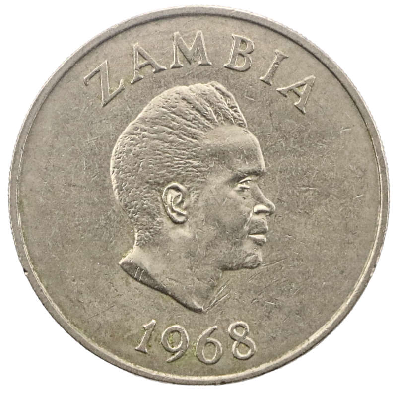 1968 Zambia 20 Ngwee KM#13