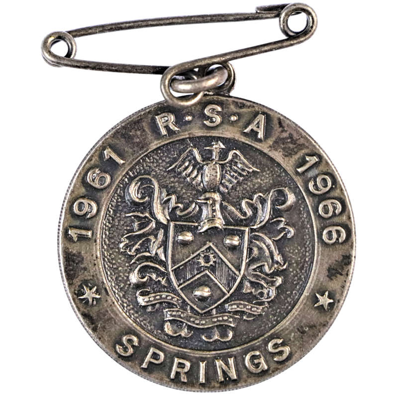 1966 South Africa Springs Medallion