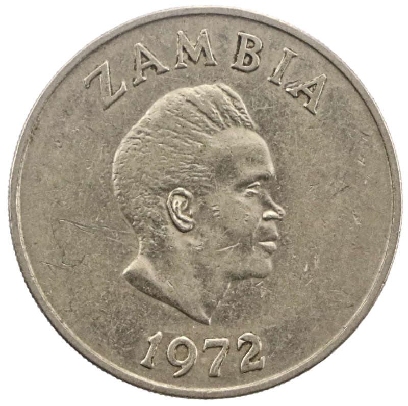 1972 Zambia 20 Ngwee KM#13