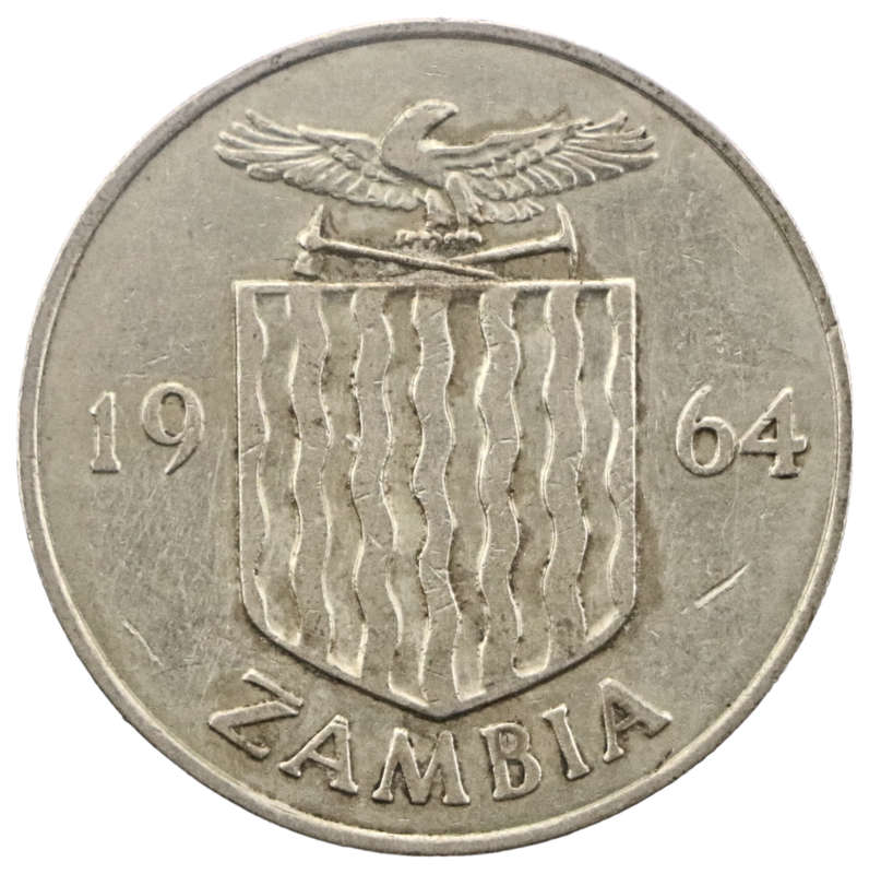 1964 Zambia 2 Shillings KM#3