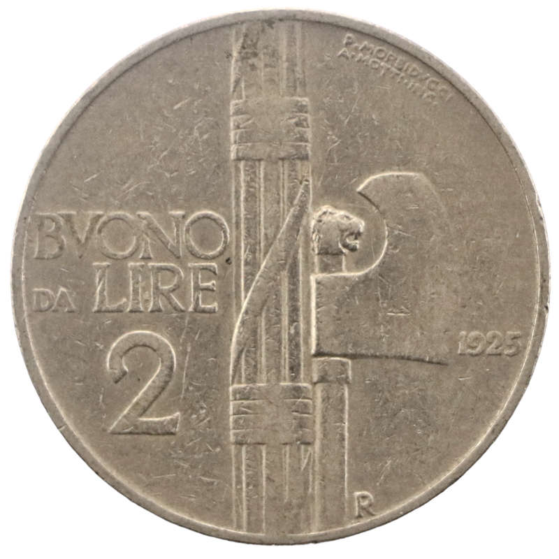 1925 Italy 2 Lire KM#63