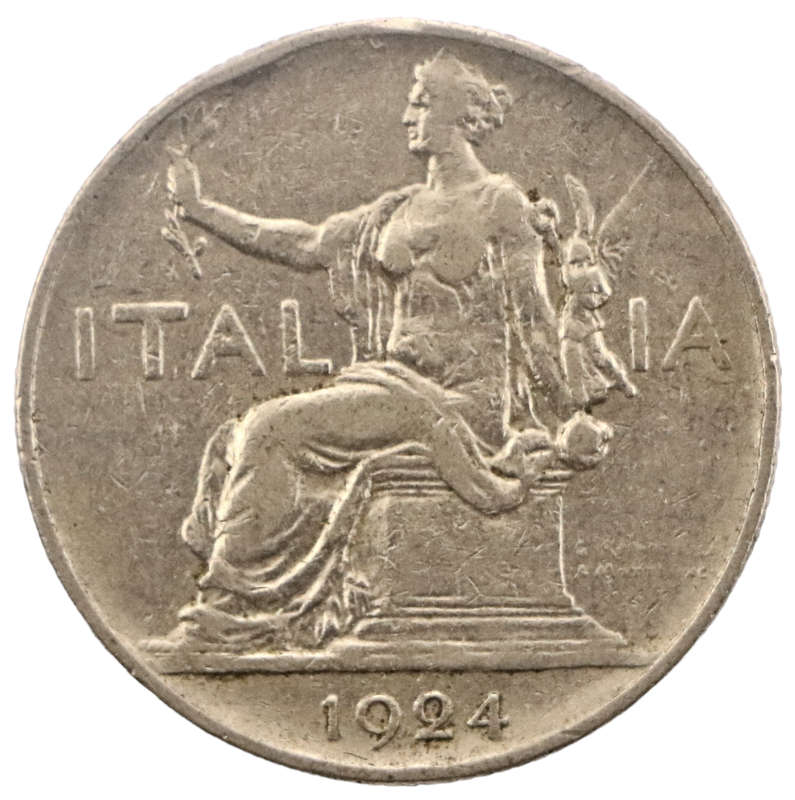 1924 Italy 1 Lira KM#62