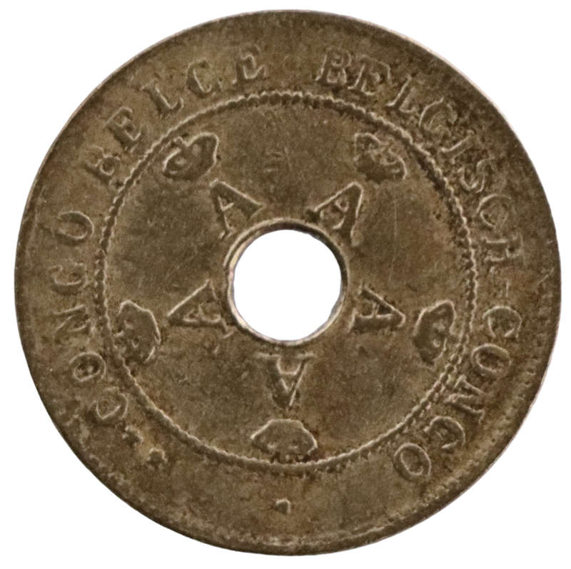 1919 Belgian Congo 10 centimes KM#18