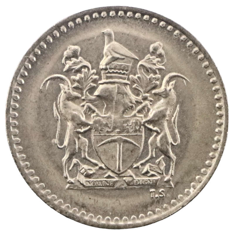 1970 Rhodesia 2 1/2 Cent KM#11