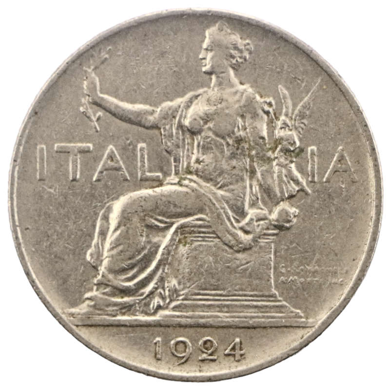1924 Italy 1 Lira KM#62