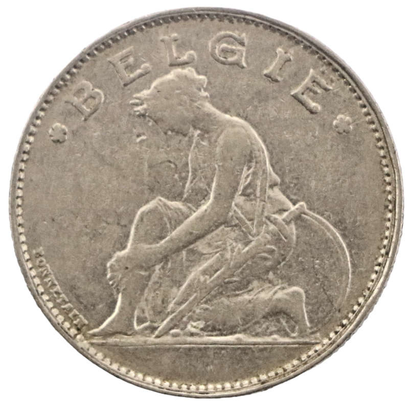 1922 Belgium 1 Franc Dutch text KM#90