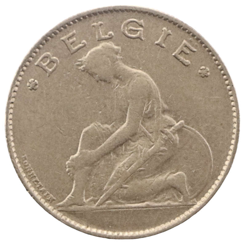 1922 Belgium 1 Franc Dutch text KM#90