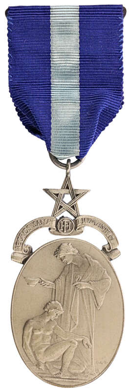 Freemason Great Britain Royal Hospital Medal with box, Bro J. Brown Nr 1343