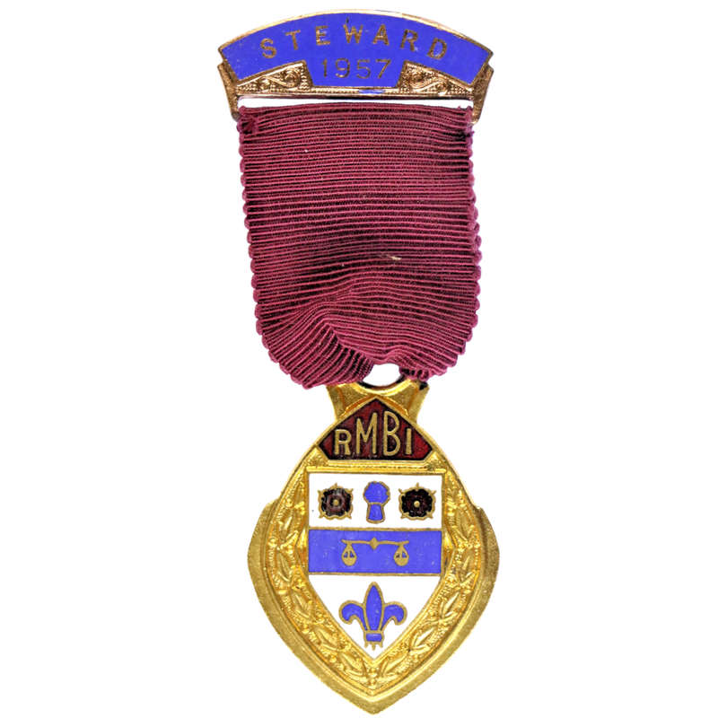 1957 Masonic RMBI Steward jewel with Box