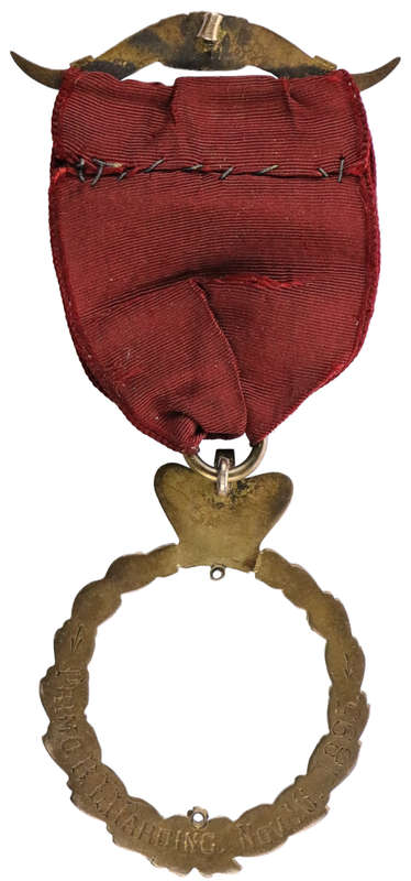 1895 Past primo Royal Antediluvian Order of Buffaloes jewel Engraved `Primo B. L. Harding Nov 16 189
