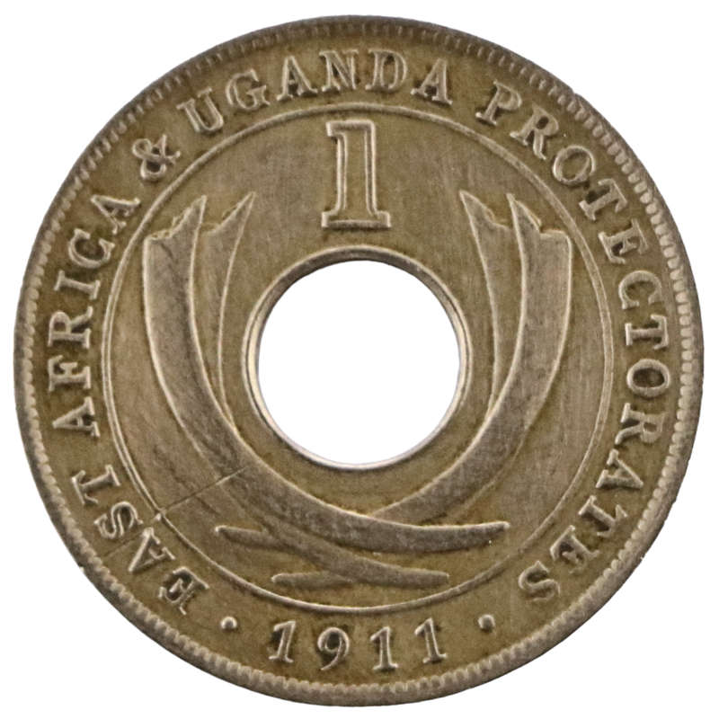 1911 East Africa and Uganda Protectorate 1 Cent KM#7
