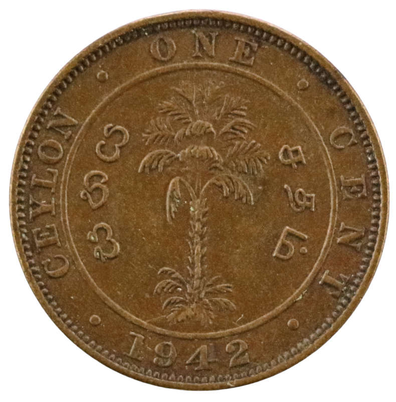 1942 Ceylon 1 Cent #KM111