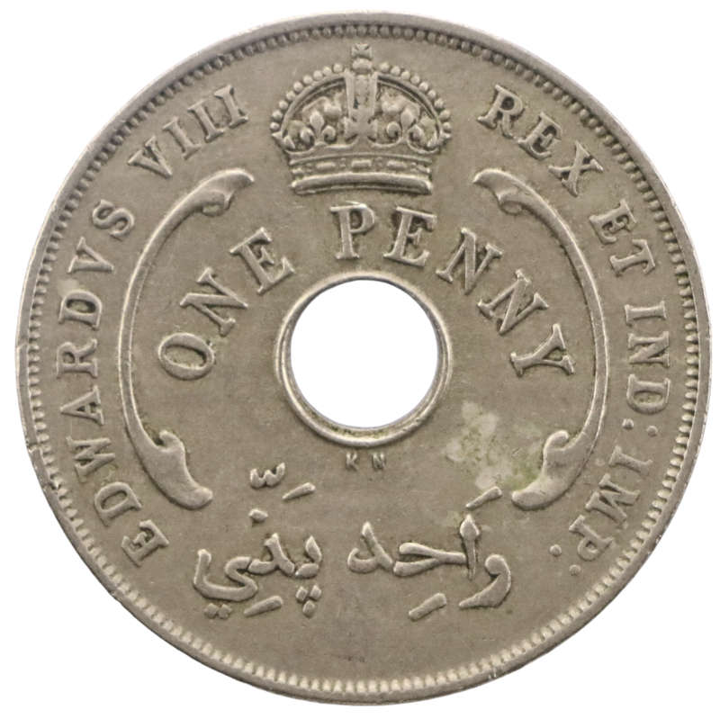 1936 British West Africa 1 Penny KM#16