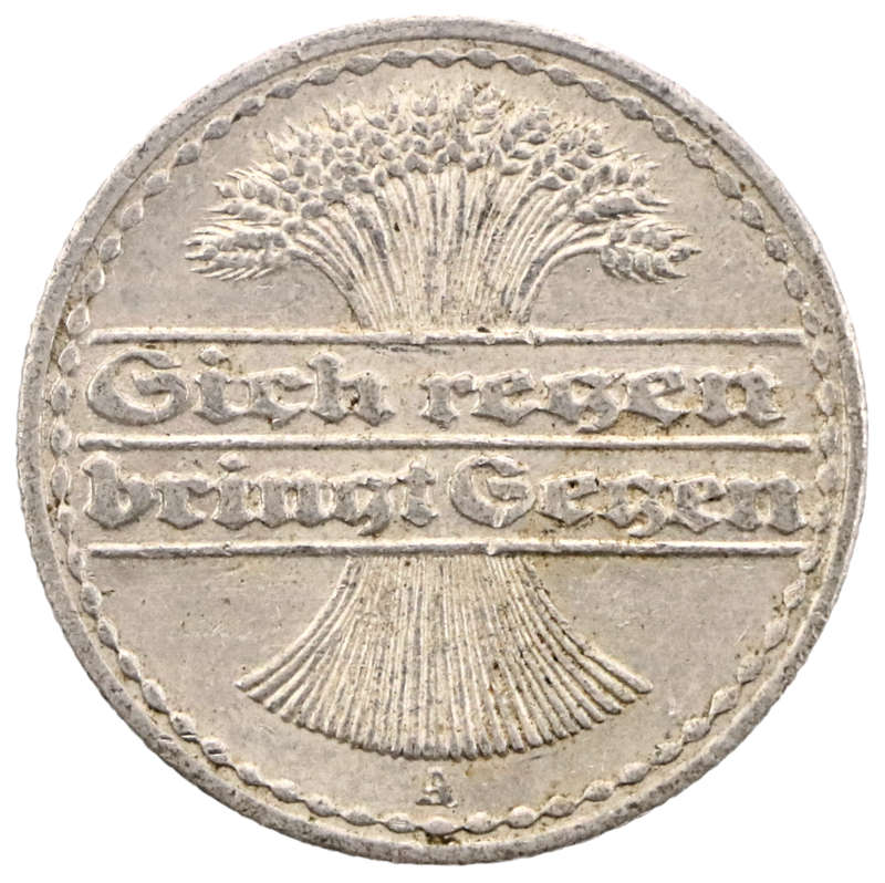 1921-A German (Berlin) 50 Pfenning KM#27