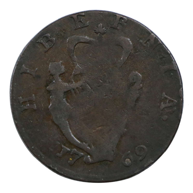1769 Ireland George iii Half Penny - Short bust