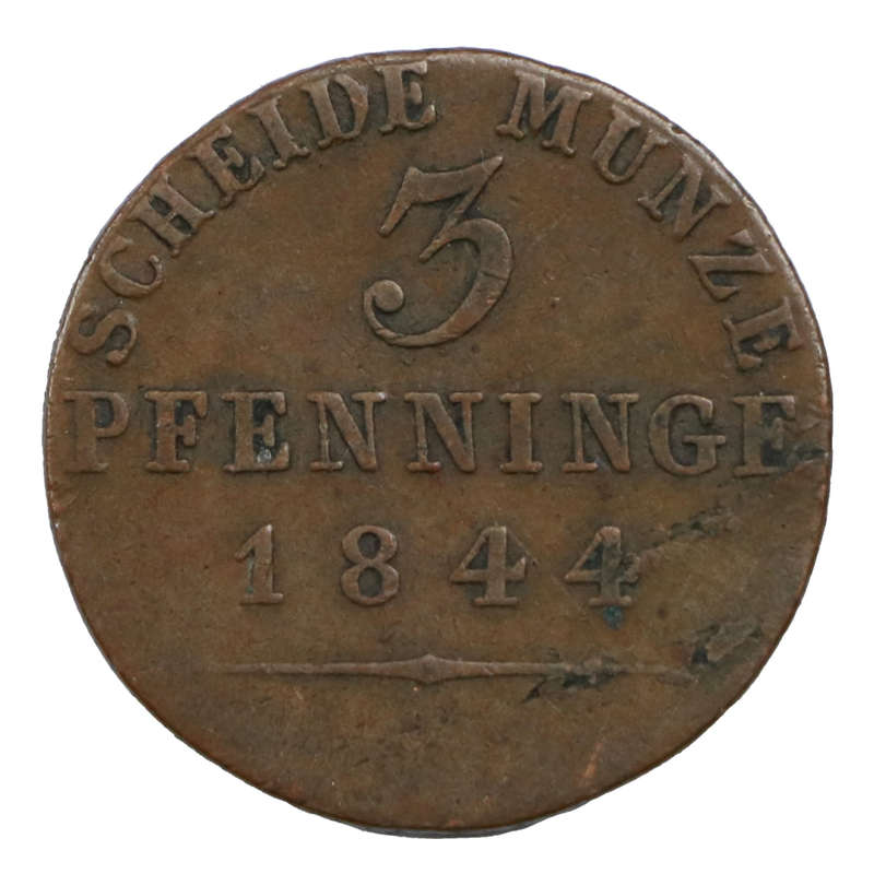 1844 Germany - Prussia 3 Pfennig