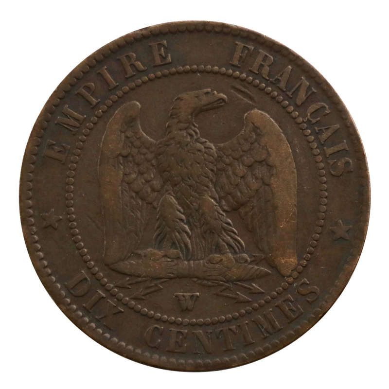 1854-W France (Lille Min) 10 Centimes