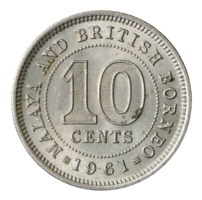 1961 Malaya and British Borneo 10 Cent