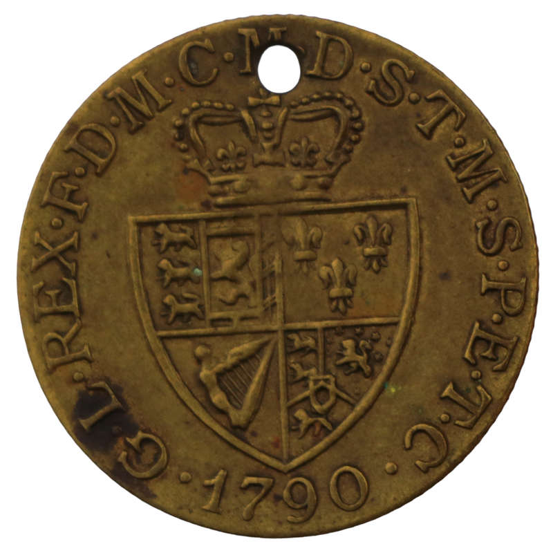 1790 United Kingdom Spade Guinea Gaming Token - George III