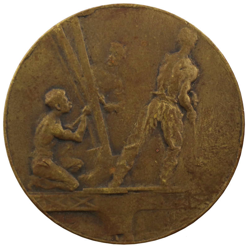 1890`a-1900 (ND) France, Paris Bronze Eiffel Tower Medal 41mm