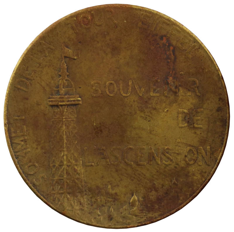 1890`a-1900 (ND) France, Paris Bronze Eiffel Tower Medal 41mm