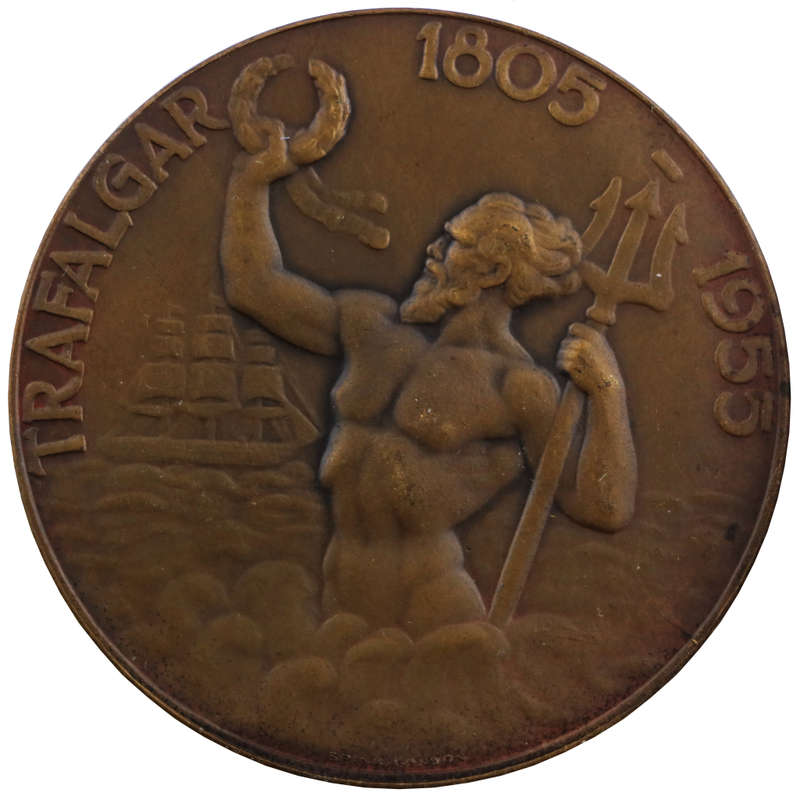 1955 Medal commemorating the 150th anniversary of the Napoleonic War: Battle of Trafalgar, 57mm