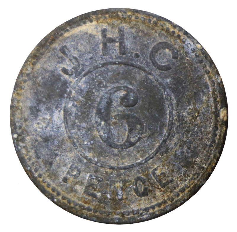 1898 John Henry Cartwright 6 Pence Token (Set 1) Herns#96e