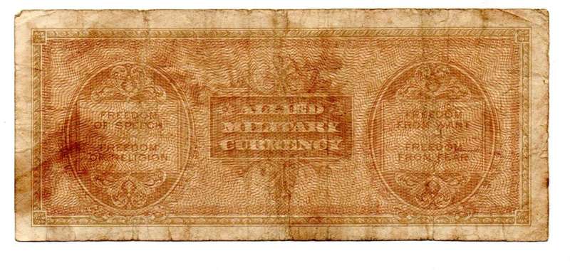 1943 Italy Allied Military Currency 50 Lire
