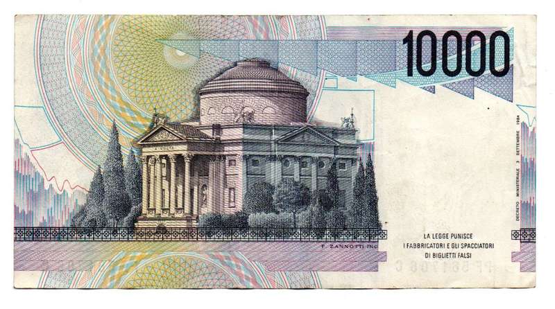 1984 Italy 10 000 Lire, Pick#112c
