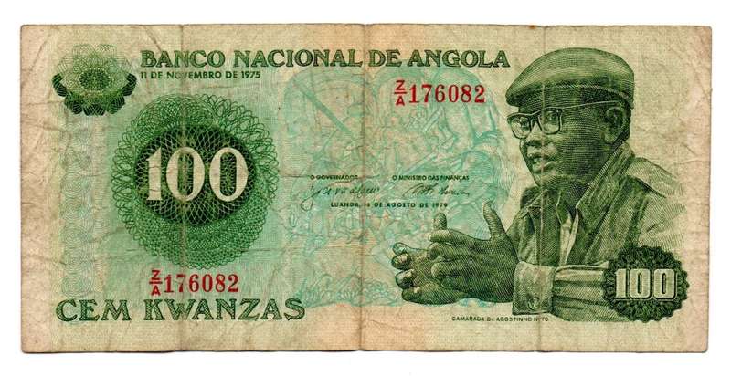 1976 Angola 100 Kwanzas Replacement note, Pick#111a