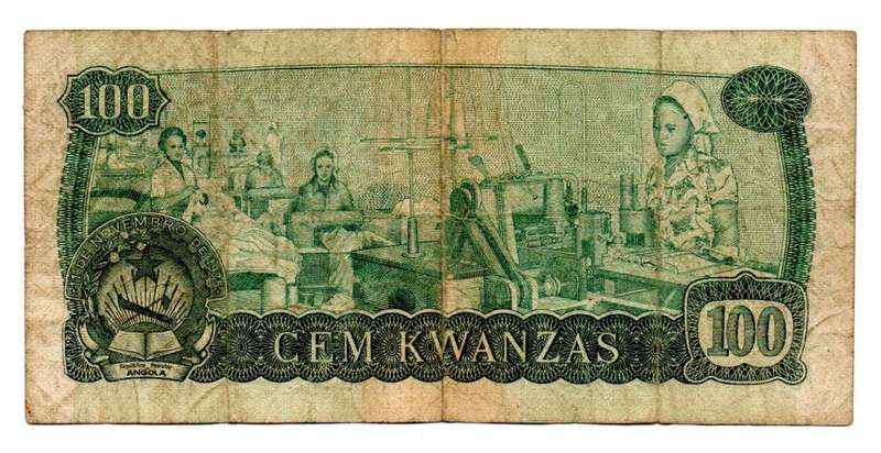 1976 Angola 100 Kwanzas Replacement note, Pick#111a
