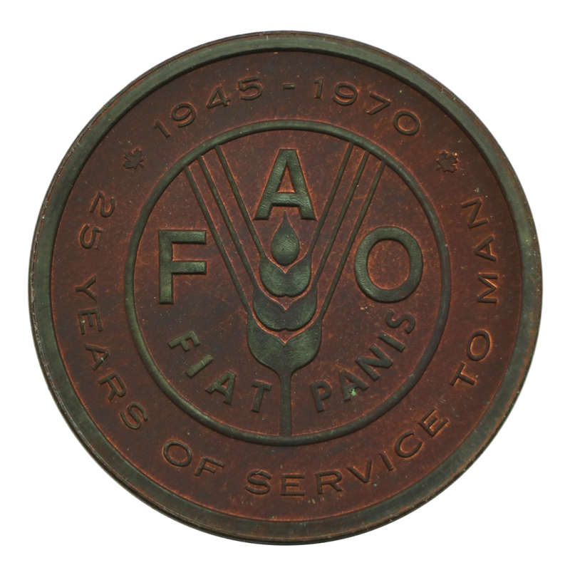 1970 Canada FAO 25th Anniversary Sherritt Mint bronze Medallion - 2000 Minted
