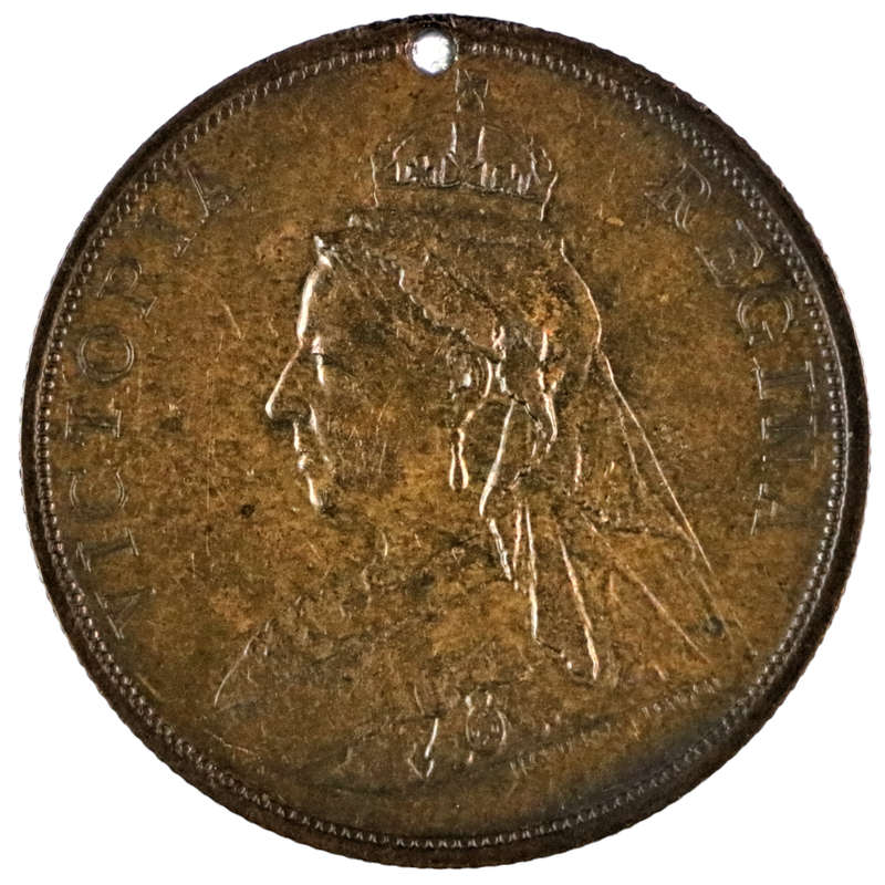 1897 Queen Victoria Diamond Jubilee Yellow Bronze Medallion Laidlaw#0798