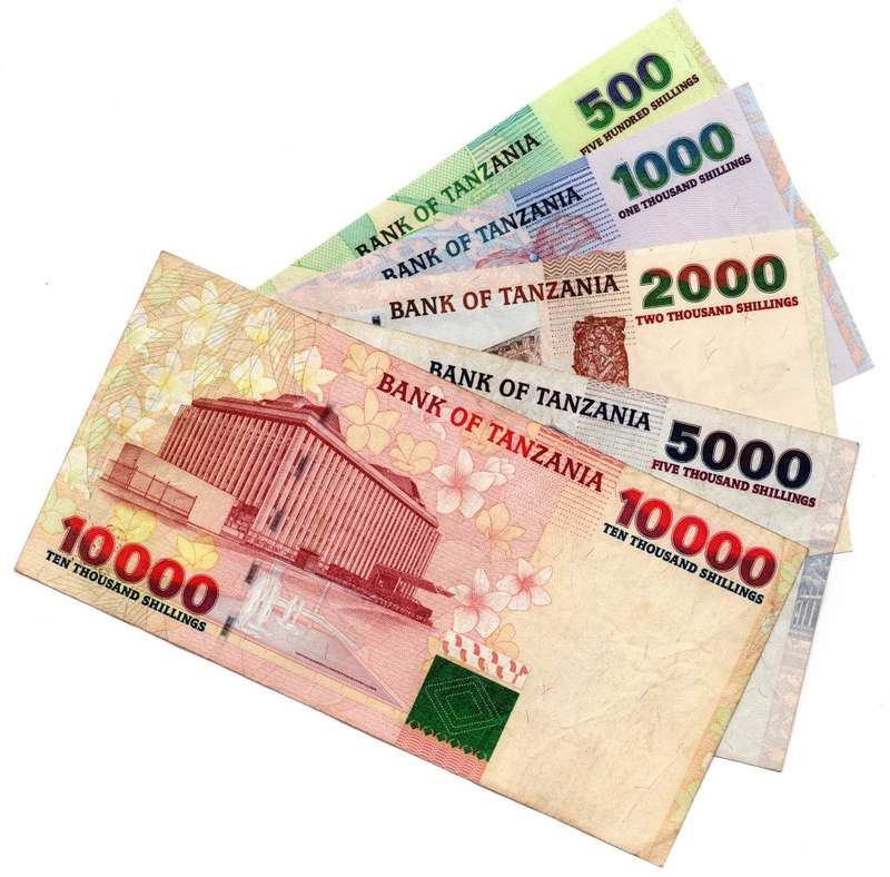 2003 Tanzania Complete Set of 500 to 10 000 Shilingi