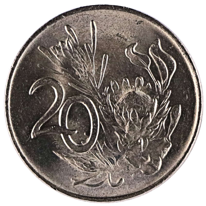 Error 1976 South Africa 20 Cent, Die Transfer i.e. Progressive Indirect Design Transfer (Also known