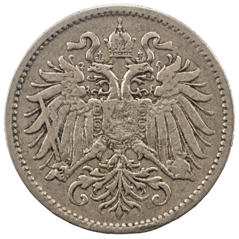 1893 Austrian Empire 10 Heller KM#2802