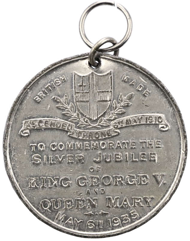 1935 Great Britain George V and Mary Silver Jubilee Medal without ribbon