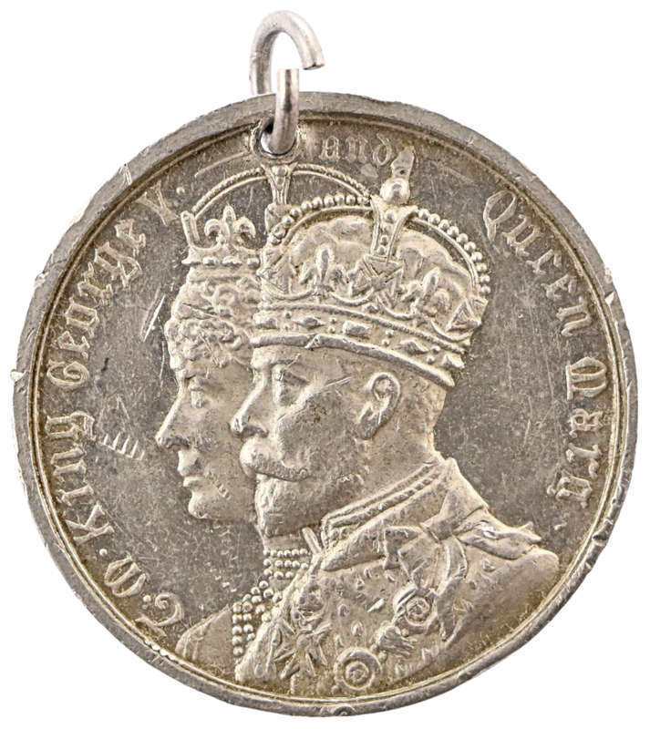 1911 Coronation of King George V and Queen Mary Aluminum Medallion