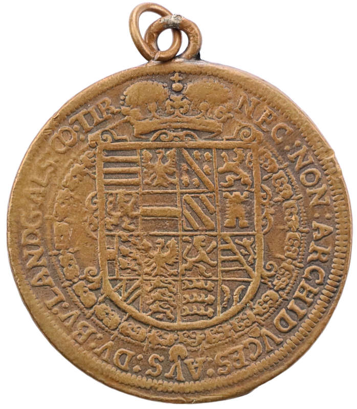 1621 Landgraviate of Upper Alsace (Austrian States) Ferdinand II of Tyrol 1 Thaler Restrike Copper P