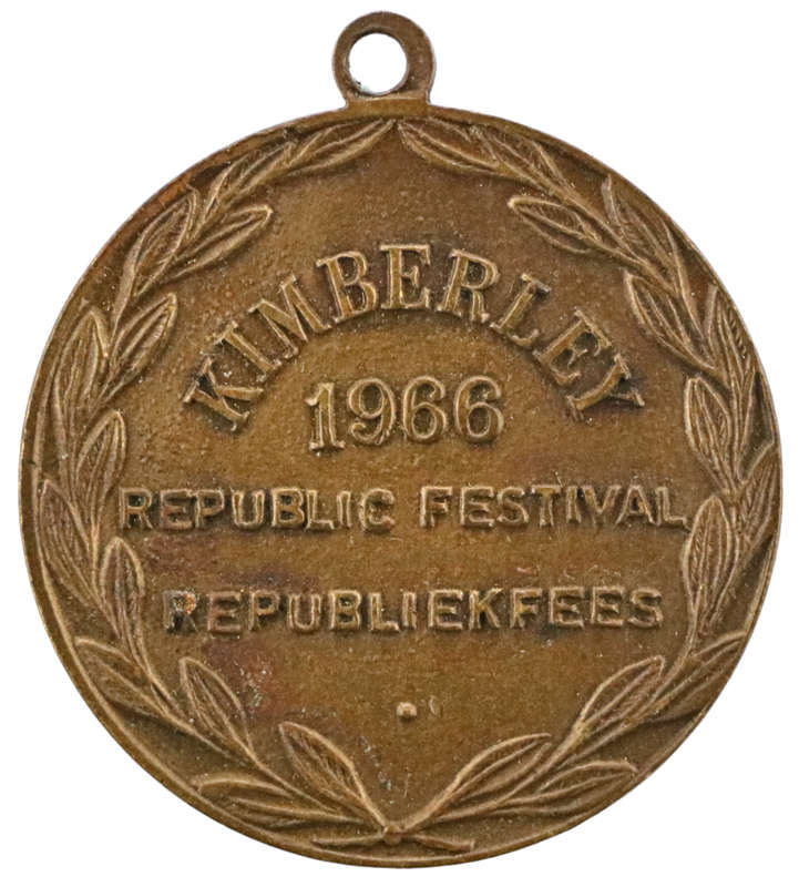 1966 South Africa Kimberley Fifth Anniversary of the Republic Medallion Laidlaw#0191