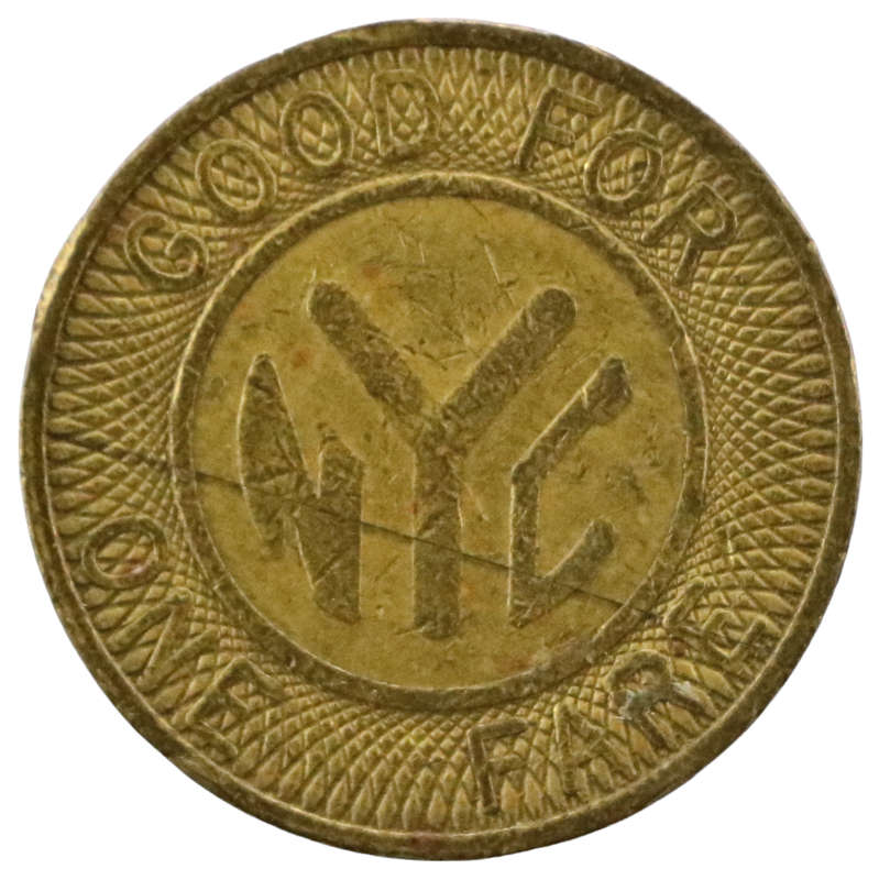 1980 United States, New York City Transit Token, 1 Fare