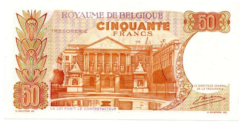 1966 Belgium 50 Franc Pick#138