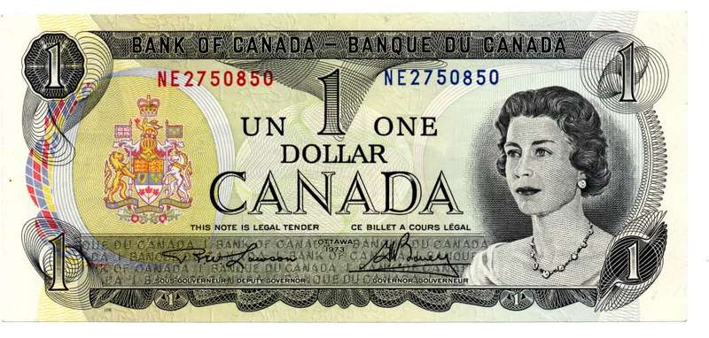 1973 Canada 1 Dollar pick#85a
