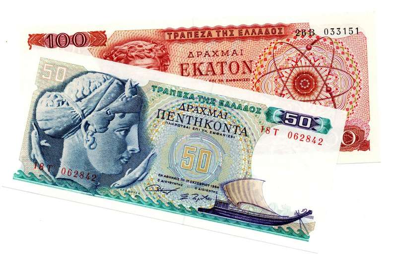 Greece Pair of 1964 50 Drachmai Pick#195a and 1974 100 Drachmai Pick#196a
