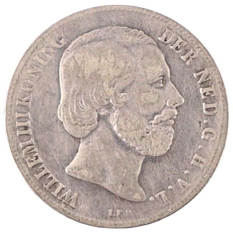 1857 Netherlands 1 Gulden .945 Silver KM#93