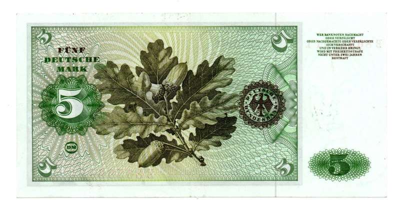 1970 German 5 Mark Pick#30a